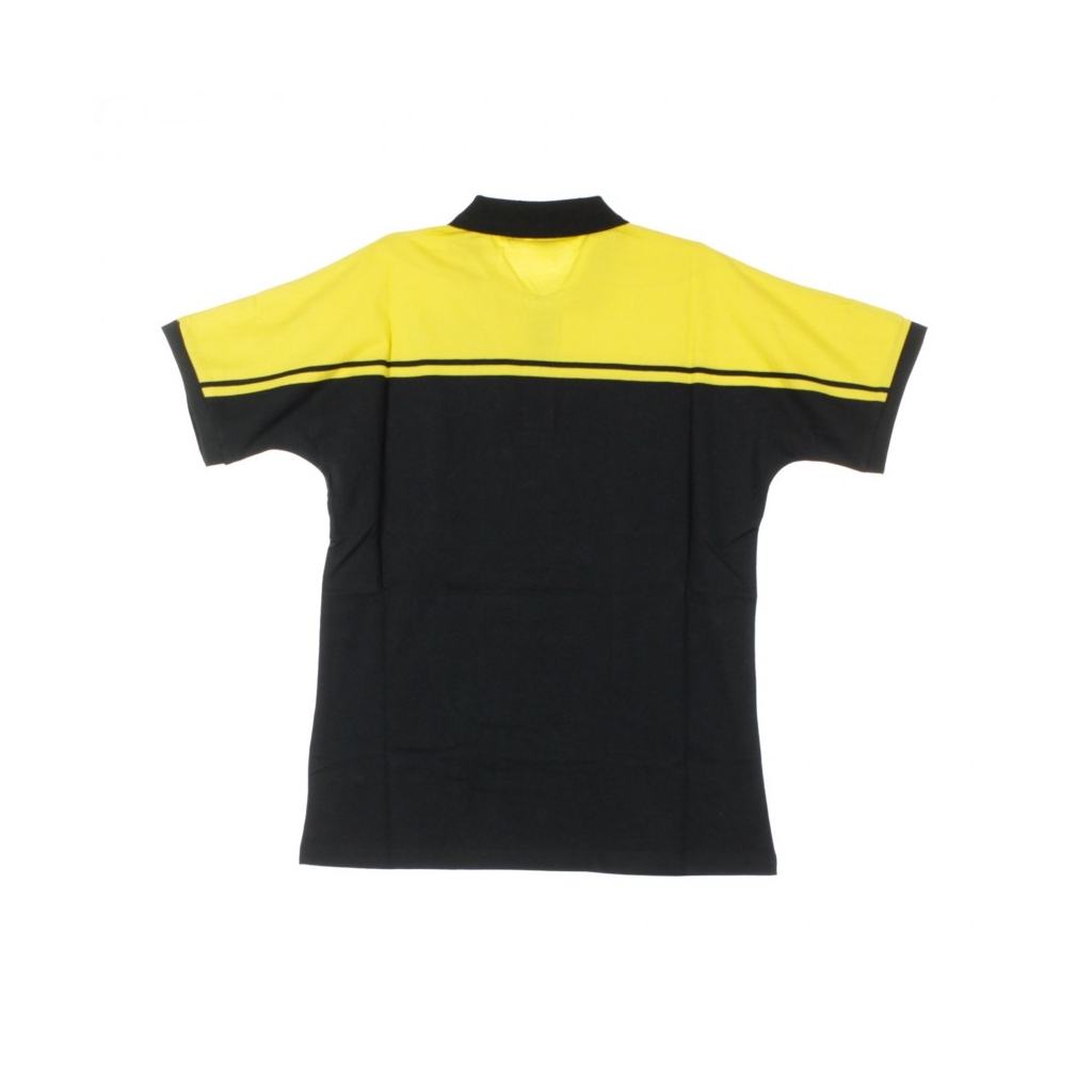 POLO MANICA CORTA NEW YOUNG LINE POLO ARCHIVIO BLACK/MUSTARD