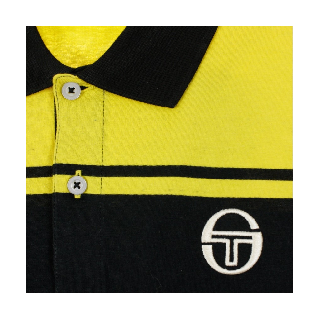 POLO MANICA CORTA NEW YOUNG LINE POLO ARCHIVIO BLACK/MUSTARD