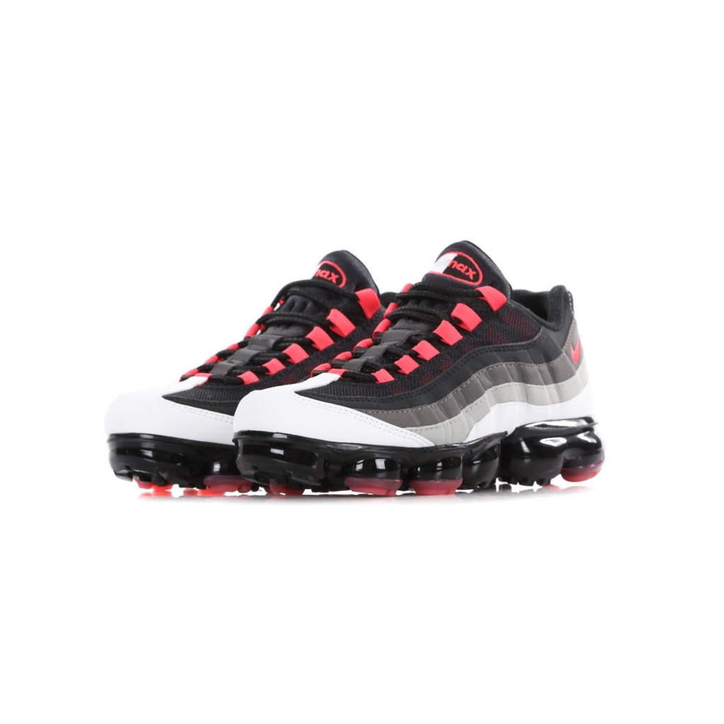 SCARPA BASSA AIR VAPORMAX 95 WHITE/HOT RED/DK PEWTER/GRANITE