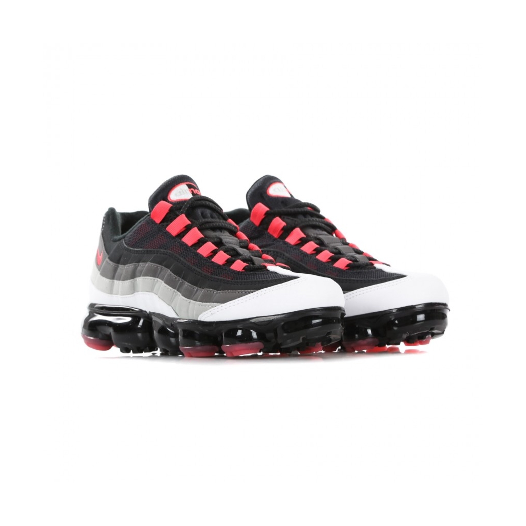 SCARPA BASSA AIR VAPORMAX 95 WHITE/HOT RED/DK PEWTER/GRANITE