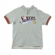 FELPA LEGGERA CAPPUCCIO MANICA CORTA NBA FRENCH TERRY HOODY PHI76E HEATHER GREY/ORIGINAL TEAM COLORS
