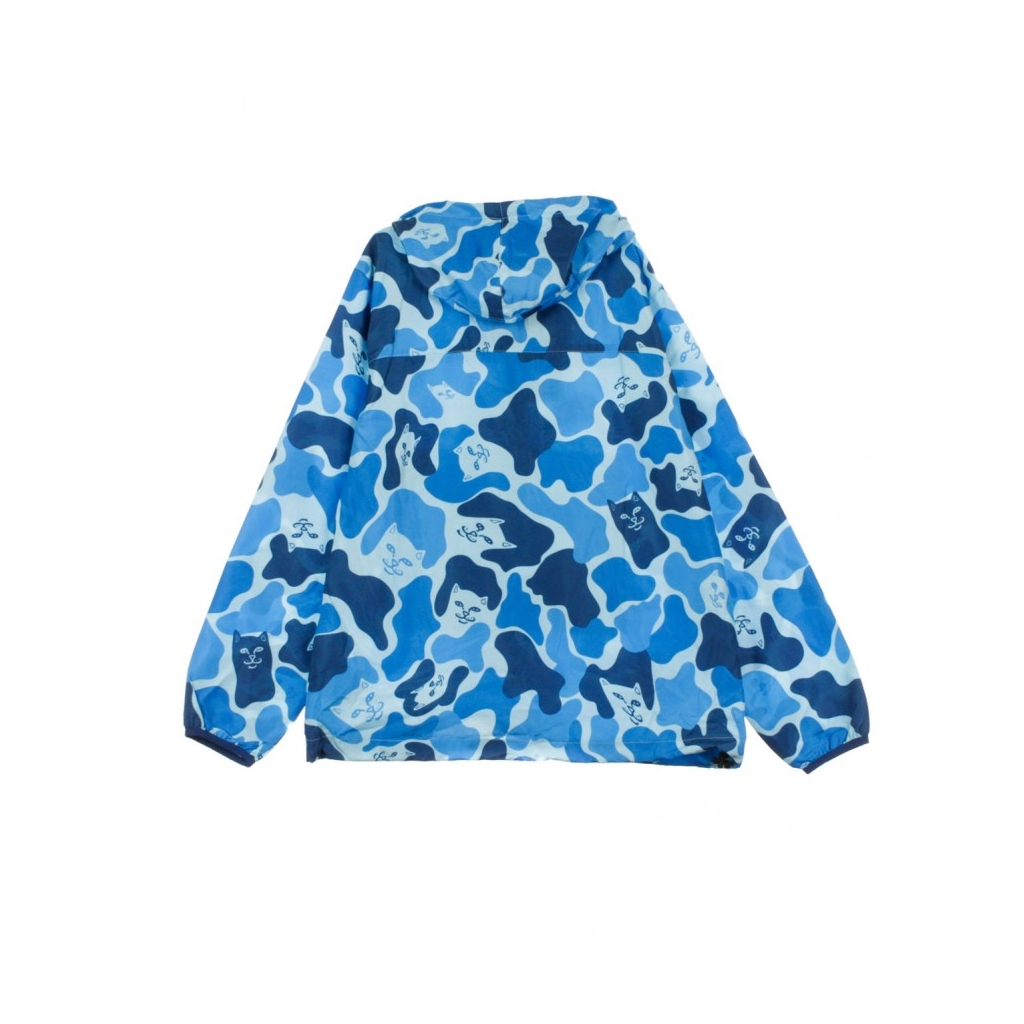 GIACCA A VENTO INFILABILE NERM CAMO FANORAK CAMO BLUE