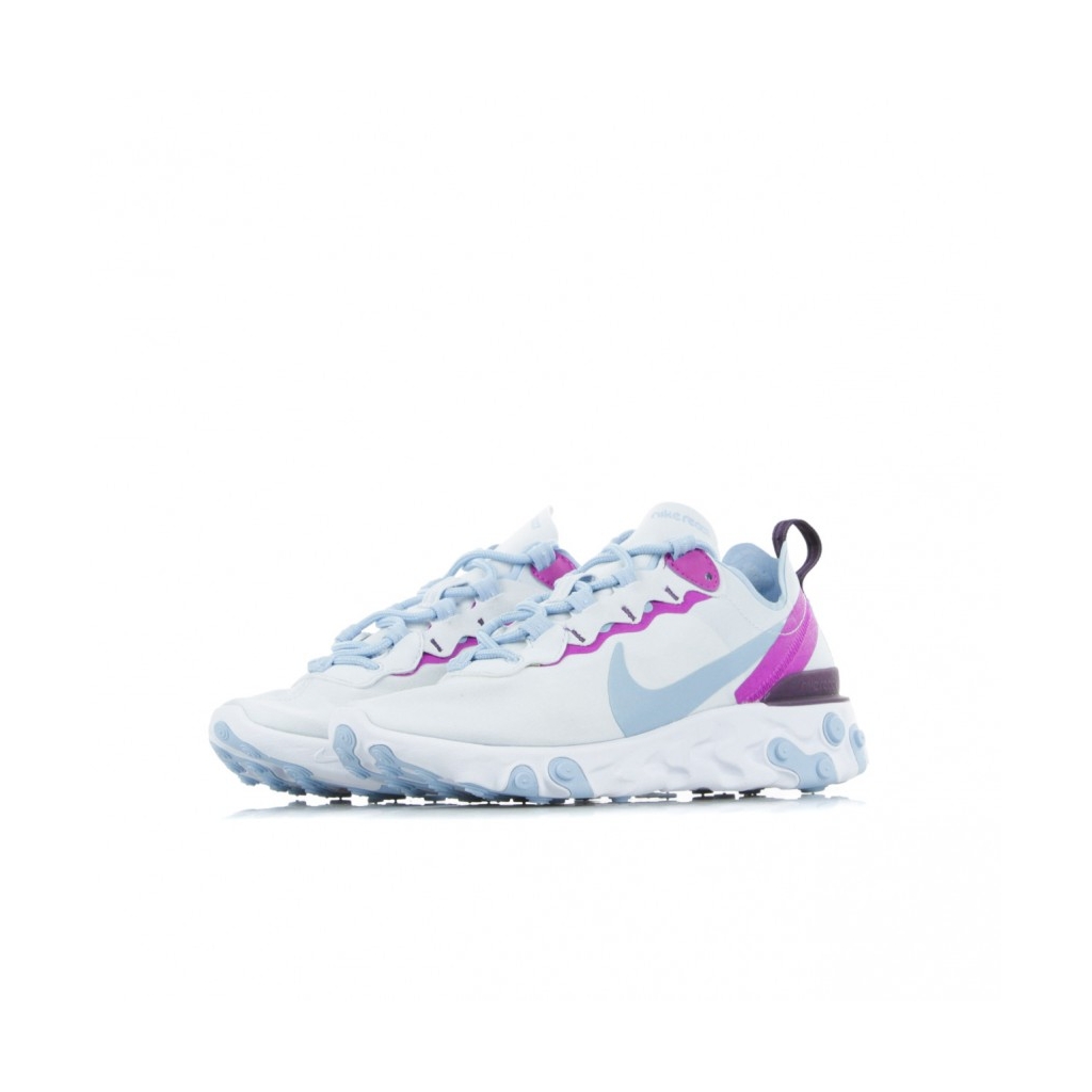 SCARPA BASSA REACT ELEMENT 55 FOOTBALL GREY/PSYCHIC BLUE/HYPER VIOLET