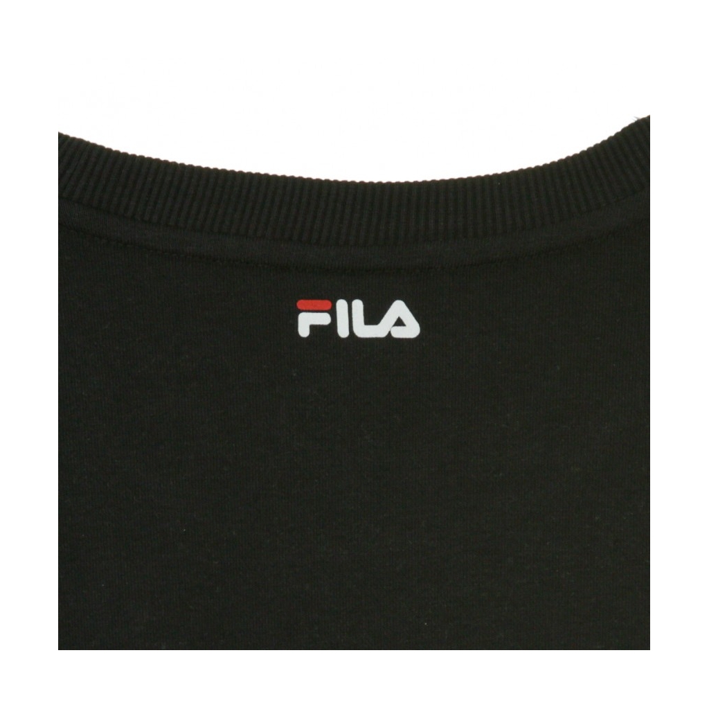 FELPA GIROCOLLO STRAIGHT BLOCKED CREW BLACK/LIGHT GREY MELANGE