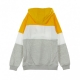 FELPA CAPPUCCIO NIGHT BLOCKED HOODIE LIGHT GREY MELANGE/BLACK/BRIGHT WHITE