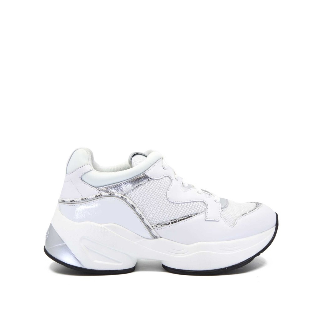 LIU-JO - Sneakers Jog bianche in pelle 01111WHITE - Scarpe |Bowdoo.com