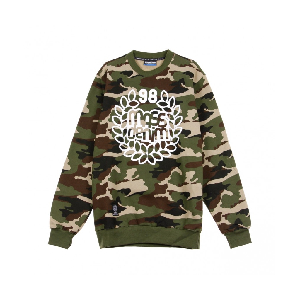 FELPA GIROCOLLO BASE CREWNECK WOODLAND CAMO