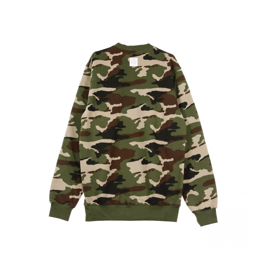 FELPA GIROCOLLO BASE CREWNECK WOODLAND CAMO