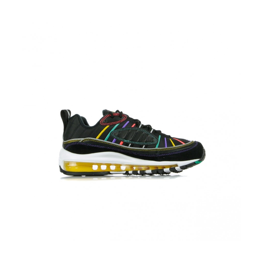 SCARPA BASSA AIR MAX 98 PRM BLACK/FLASH CRIMSON/KINETIC GREEN