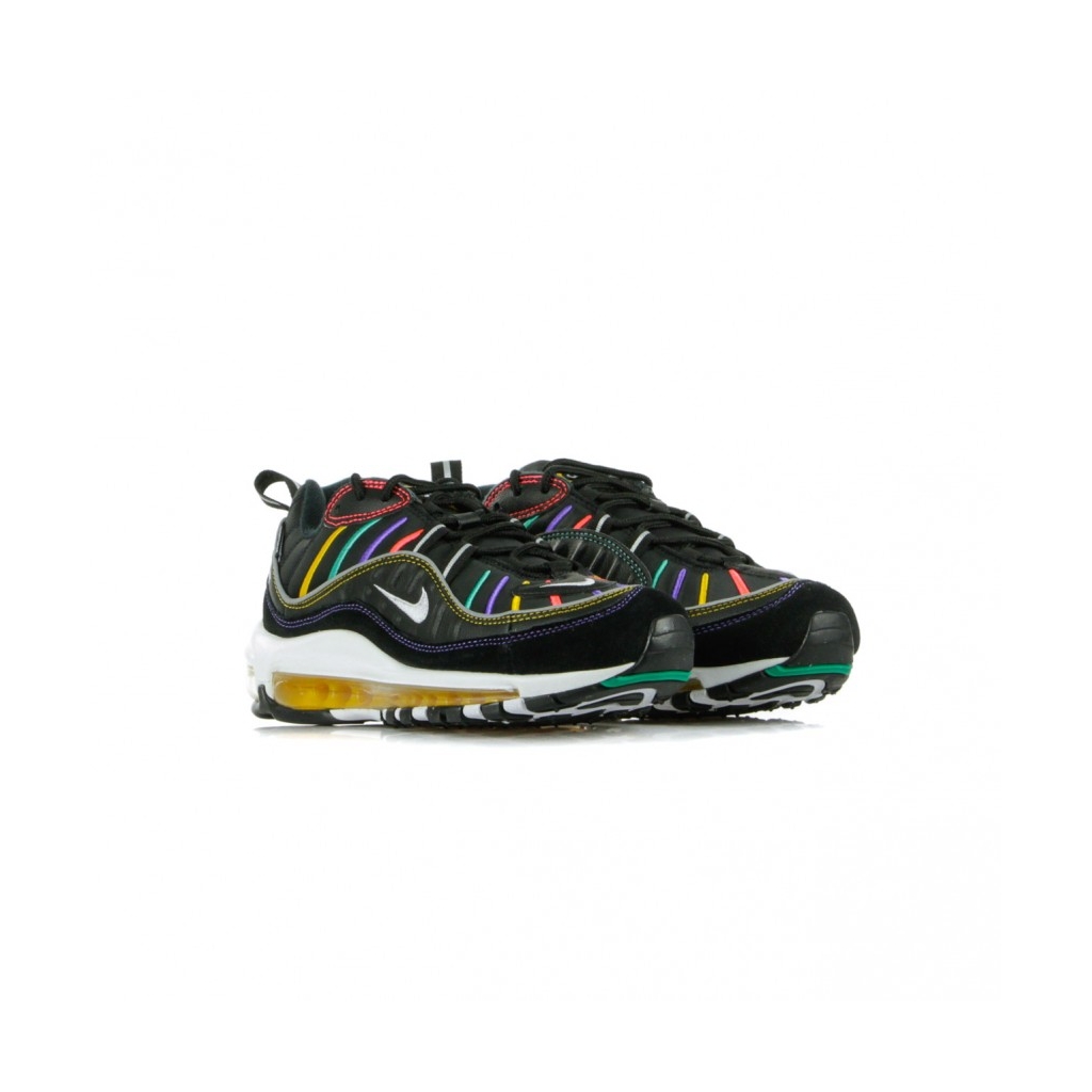 SCARPA BASSA AIR MAX 98 PRM BLACK/FLASH CRIMSON/KINETIC GREEN