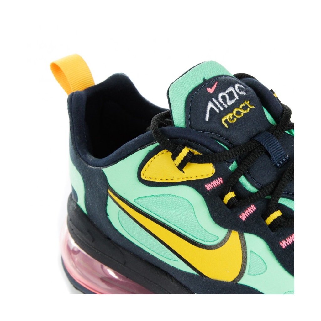 SCARPA BASSA AIR MAX 270 REACT POP ART ELECTRO GREEN/YELLOW OCHRE/OBSIDIAN