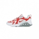 SCARPA BASSA AIR MAX 200 WHITE/UNIVERSITY RED/METALLIC SILVER