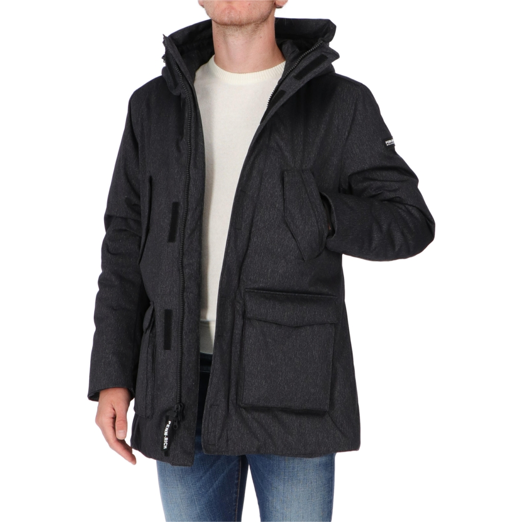 GIACCA TECH PENN PARKA DARK GREY MELANGE