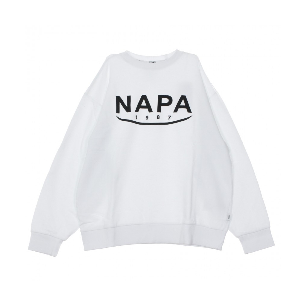 FELPA GIROCOLLO B-AROSA CREW SWEAT BRIGHT WHITE