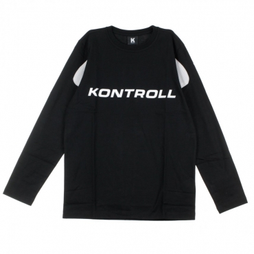 MAGLIETTA MANICHE LUNGHE KONTROLL TEE L/S OMINI BLACK/GREY SILVER