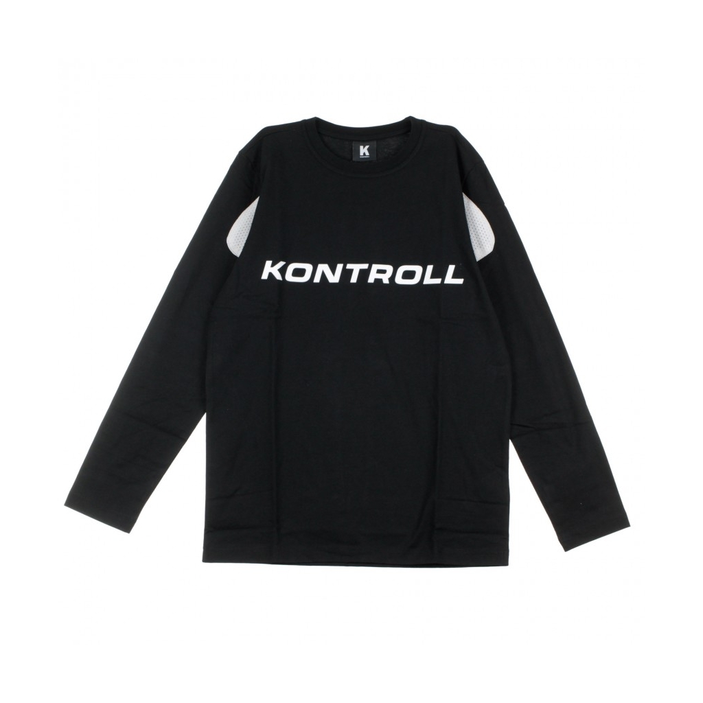 MAGLIETTA MANICHE LUNGHE KONTROLL TEE L/S OMINI BLACK/GREY SILVER