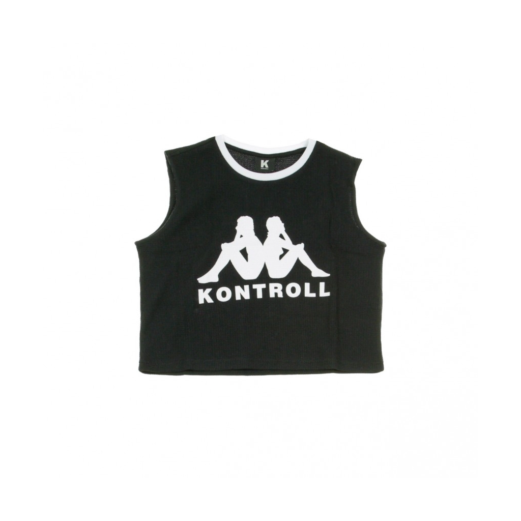 MAGLIETTA CORTA CROP TANK BLACK/WHITE