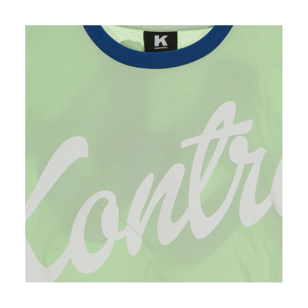 MAGLIETTA CORTA CROP T-SHIRT GREEN/LIGHT BLUE/WHITE