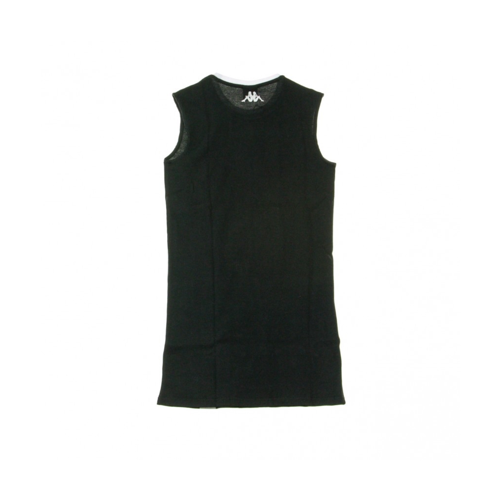 VESTITO LONG TANK BLACK/WHITE