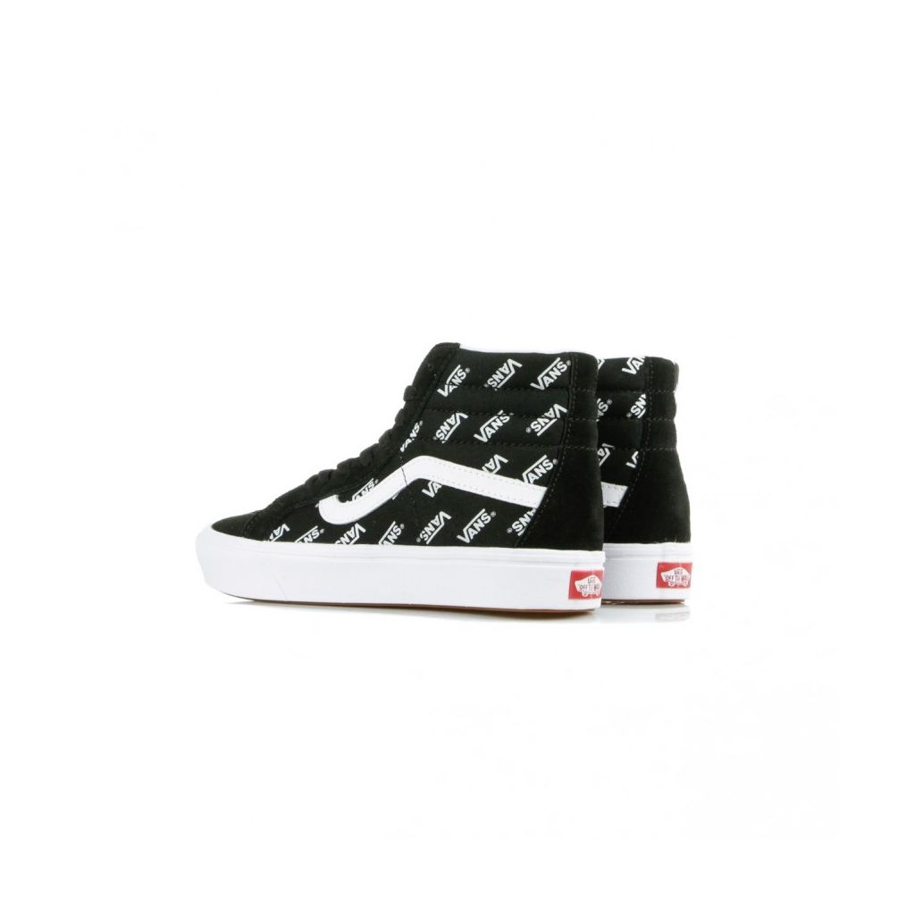 SCARPA ALTA COMFY CUSH SK8-HI DISTORTED LOGO BLACK/TRUE WHITE
