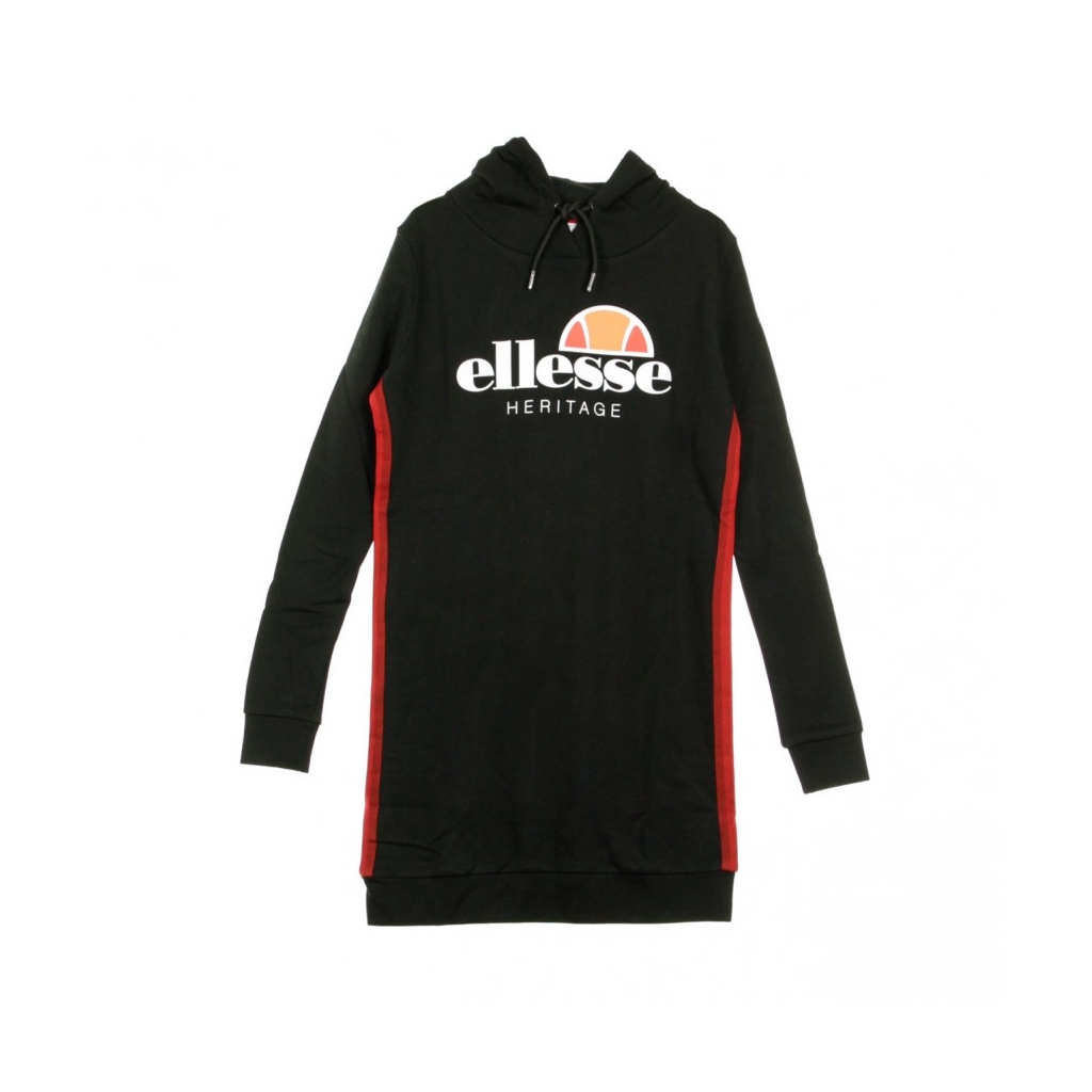 FELPA CAPPUCCIO HOODIE DRESS BLACK