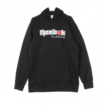 FELPA CAPPUCCIO CLASSICS INTERNATIONAL RED BUTTON HOODIE BLACK