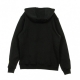 FELPA CAPPUCCIO EMBROIDERY HOODY BLACK