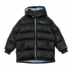 PIUMINO LONG JACKET BLACK/AZURE