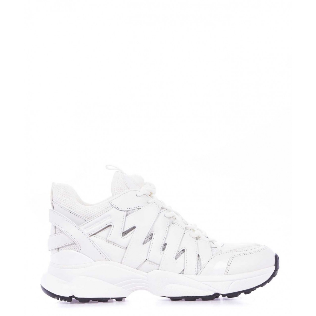 michael michael kors hero leather and mesh trainer