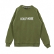 FELPA GIROCOLLO LOGO CAPITAL CREWNECK OLIVE