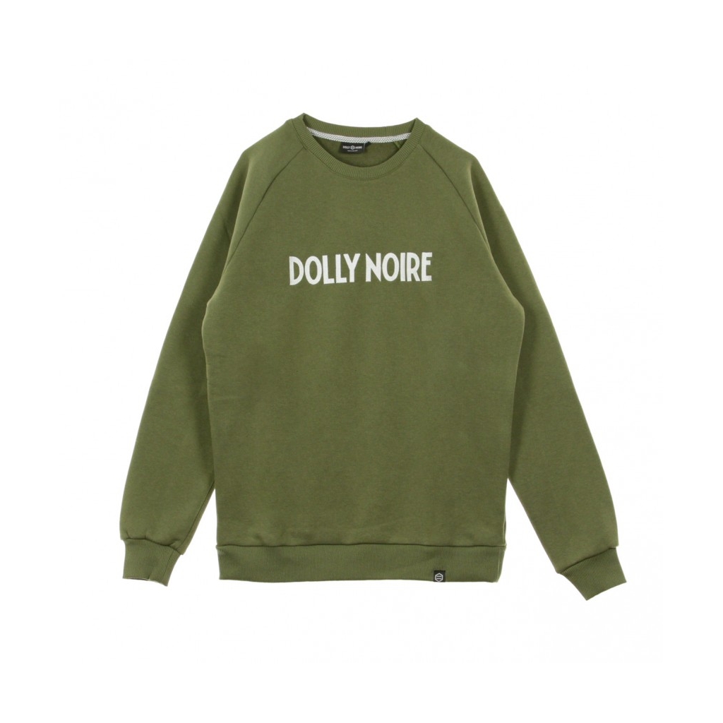 FELPA GIROCOLLO LOGO CAPITAL CREWNECK OLIVE