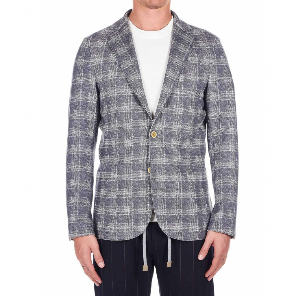 Eleventy Blazer con stampa principe di galles grigio Blazers B