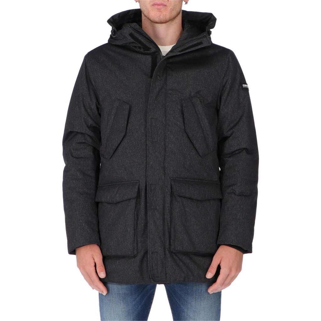 GIACCA TECH PENN PARKA DARK GREY MELANGE