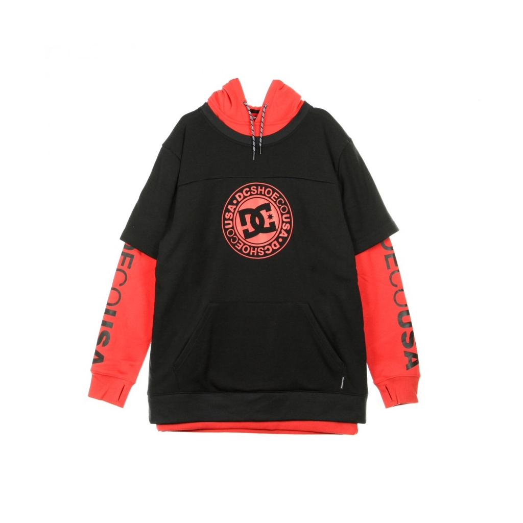 FELPA CAPPUCCIO DRYDEN BLACK RED Bowdoo