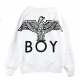 NECK SWEATSHIRT EAGLE BACKPRINT SWEAT WEISS / SCHWARZ