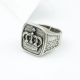 SILVER SQUARE CORONA RING