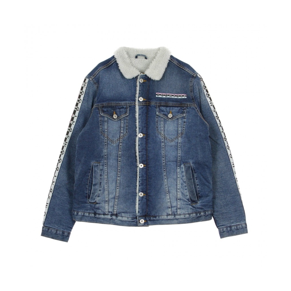 GIUBBOTTO JEANS NECKLACE DENIM JACKET STONE WASH