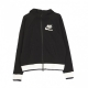 FELPA CAPPUCCIO HOODIE FZ FLC ARCHIVE BLACK/WHITE