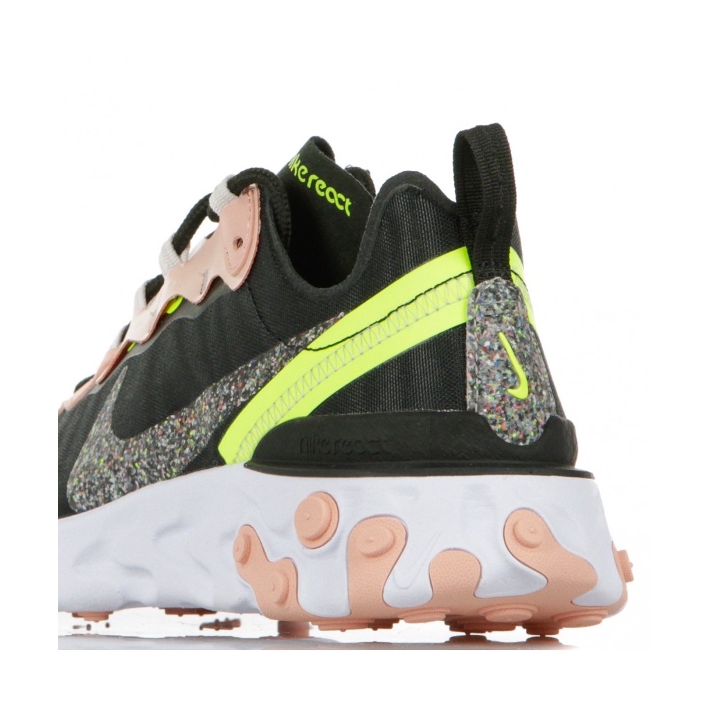 SCARPA BASSA W REACT ELEMENT 55 PREMIUM BLACK/VOLT/CORAL STARDUST