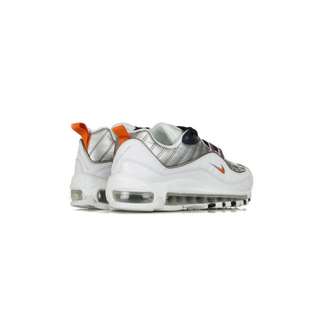 SCARPA BASSA W AIR MAX 98 PREMIUM WHITE/STARFISH/WOLF GREY/GYM RED