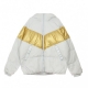 PIUMINO DOWN-FILL JACKET PURE PLATINUM/METALLIC GOLD