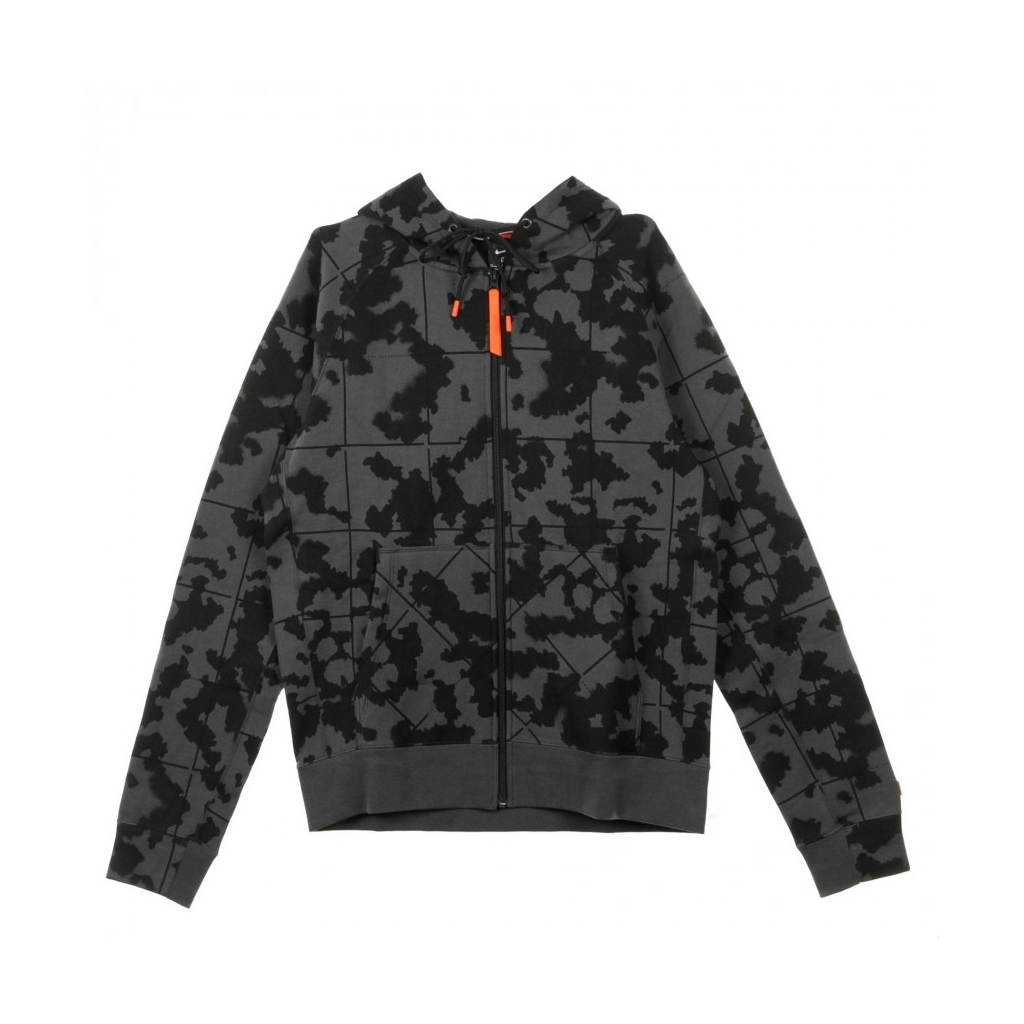 FELPA CAPPUCCIO ZIP LEBRON HOODIE ANTHRACITE/TEAM ORANGE