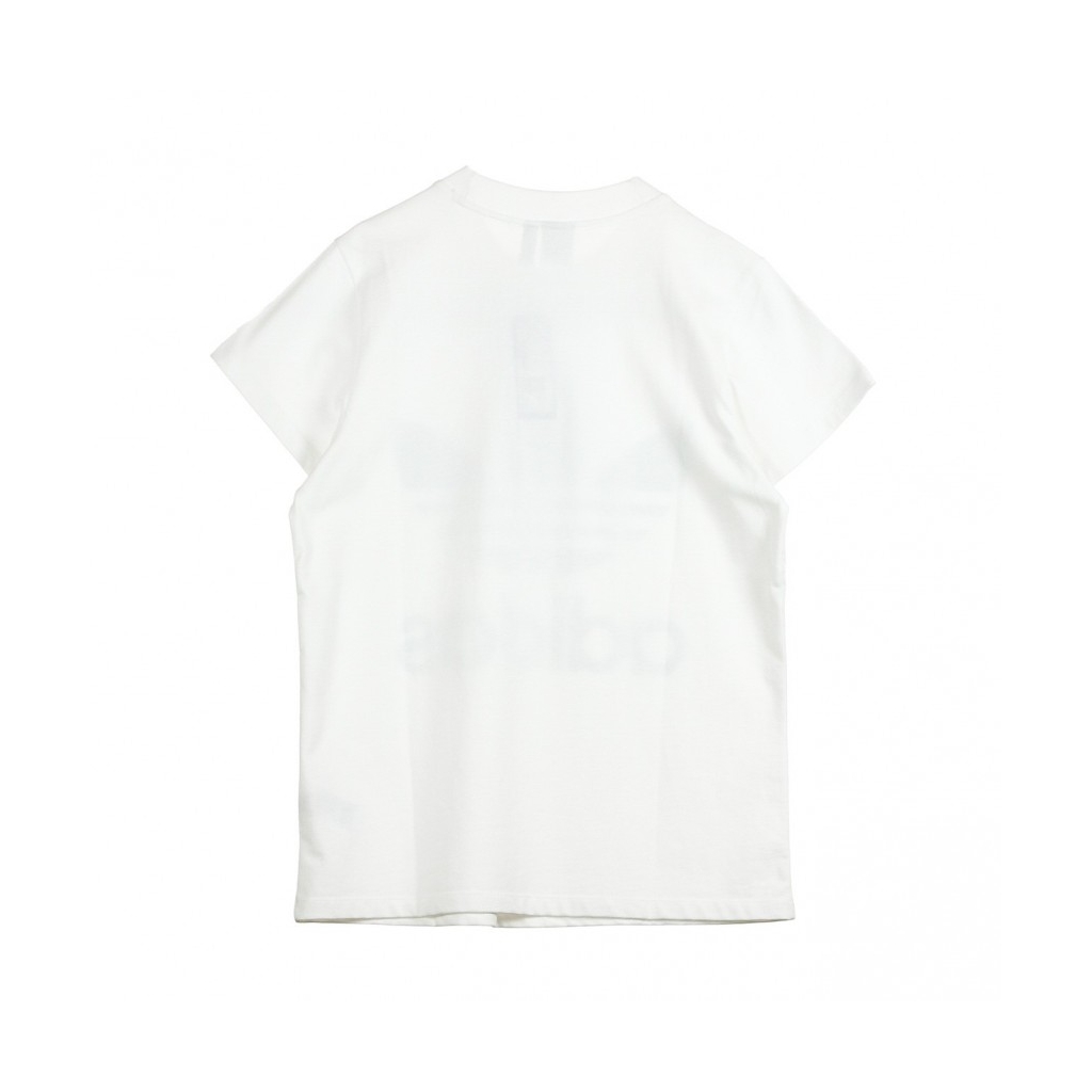 GROßES TREFOIL TEE WEISS / ASCHE GRAU T-SHIRT