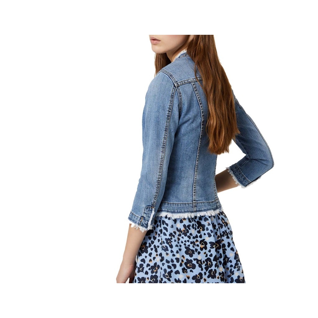 LIUJO Giubbotto in jeans con applicazioni gioiello 77858DENBLUE