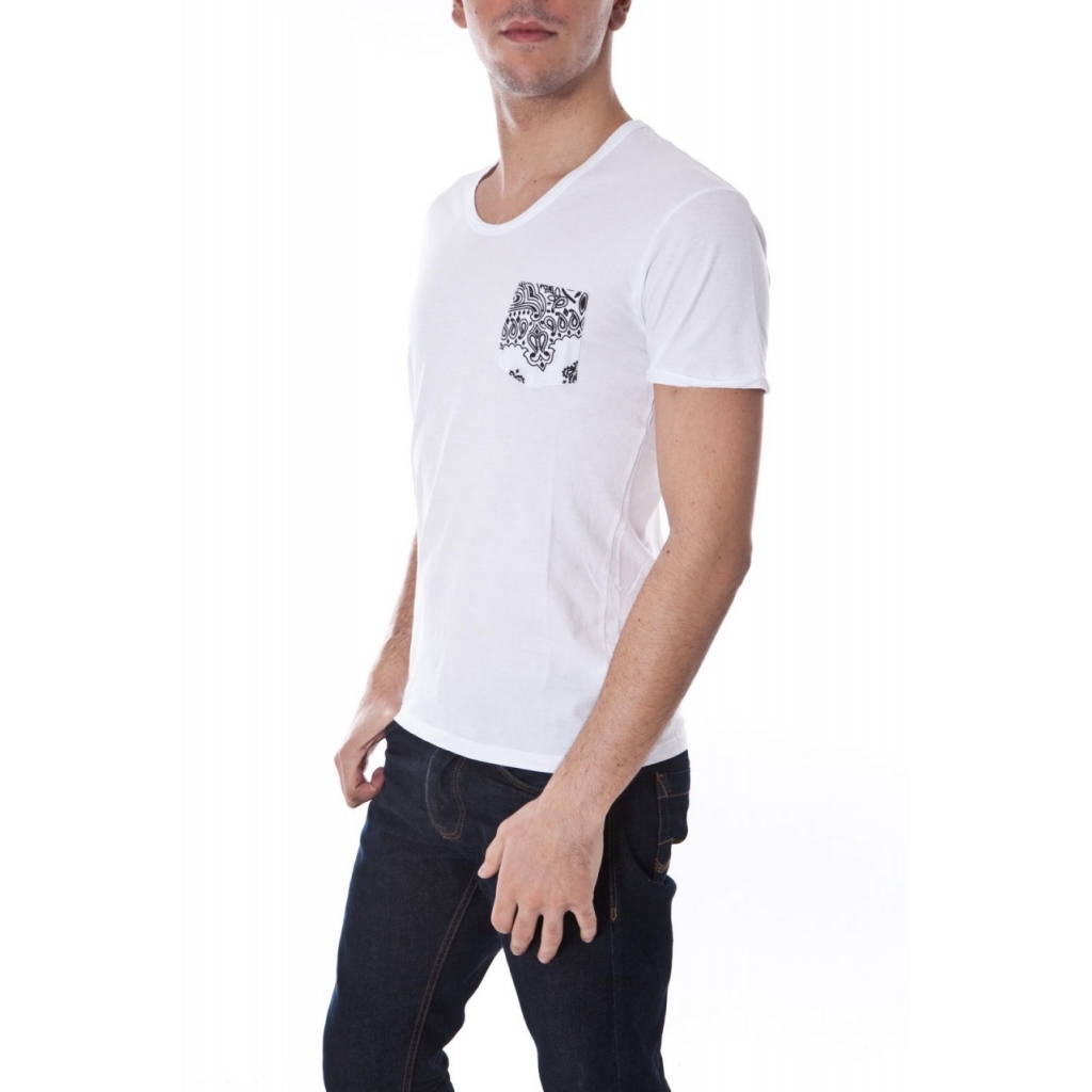 T-SHIRT MAGLIA BANDA USA BIANCO