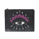 BUSTINA A4 EYE CLUTCH NERO