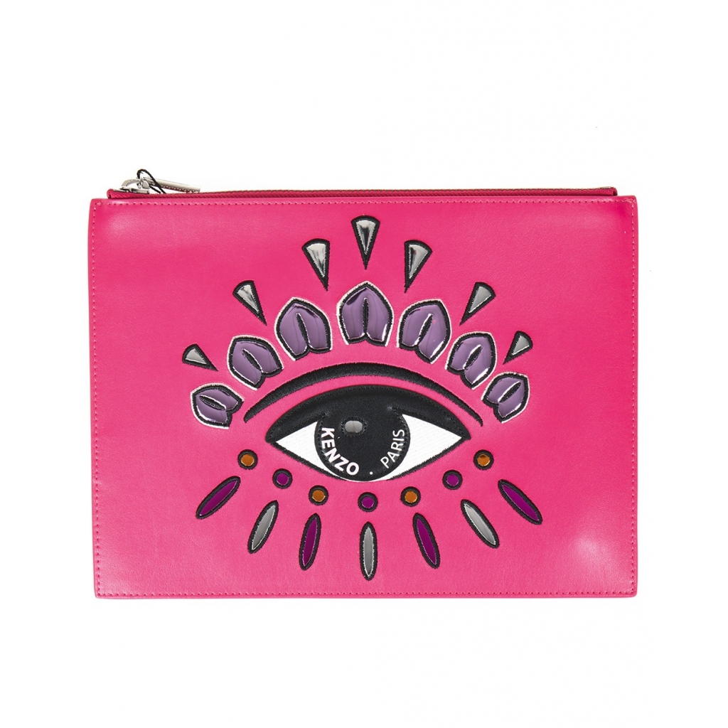 BUSTINA A4 EYE CLUTCH ROSA