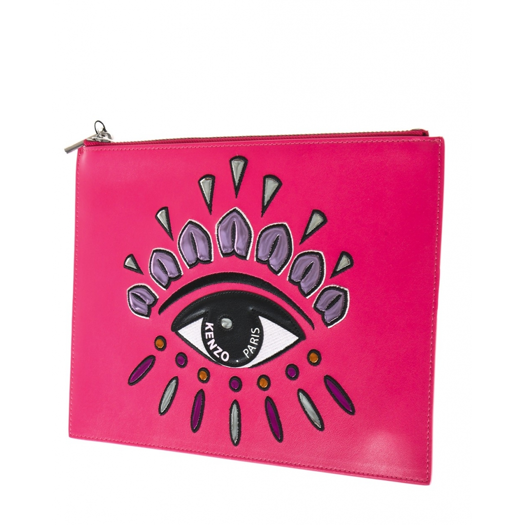 BUSTINA A4 EYE CLUTCH ROSA