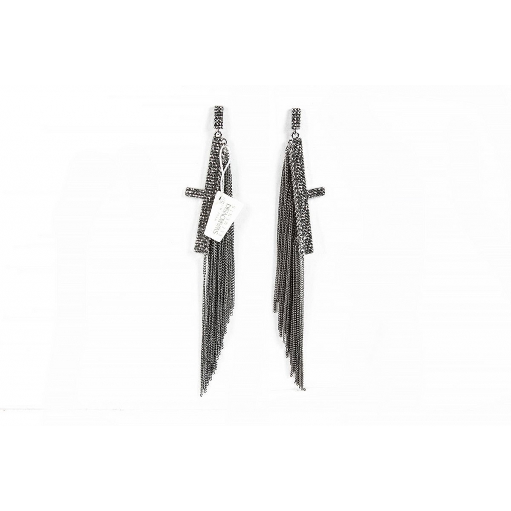 ORECCHINI ORECCHINO CROSS RAIN ARGENTO