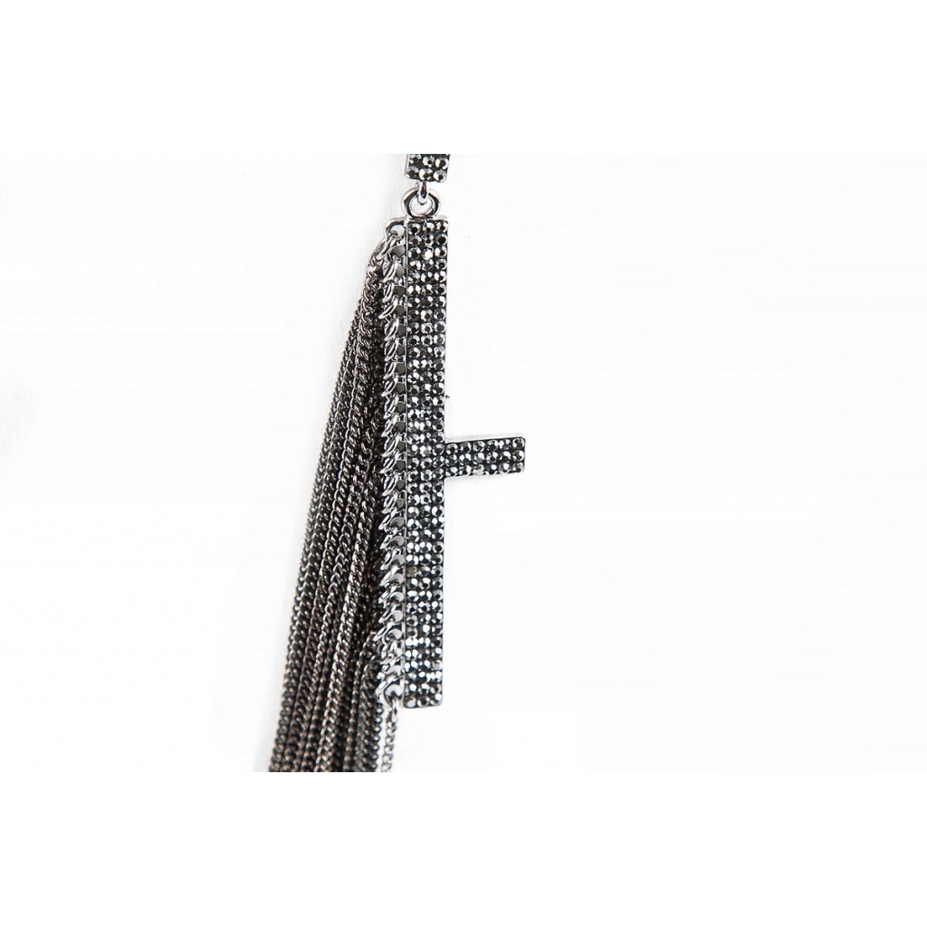 ORECCHINI ORECCHINO CROSS RAIN ARGENTO